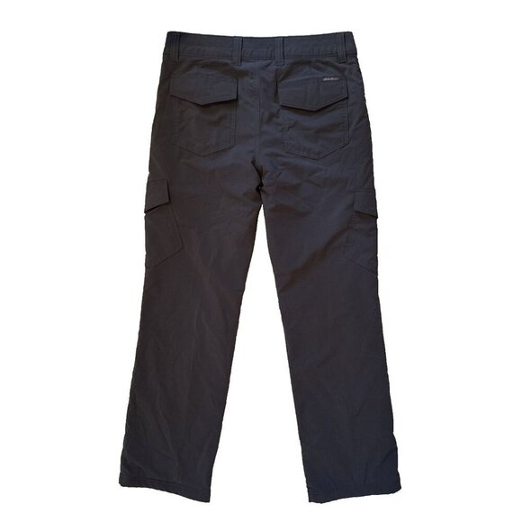 Eddie‎ Bauer Pants Womens 6 Grey Cargo Polar Fleece Lined Storm Repel Fabric - Picture 3 of 12